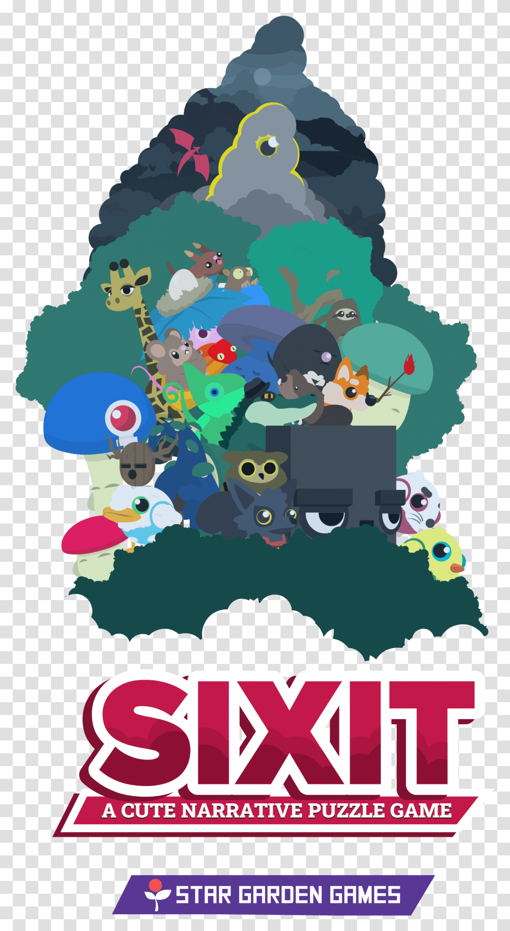 Sixit An Indie Game By Star Garden Games Language, Graphics, Art, Poster, Advertisement Transparent Png