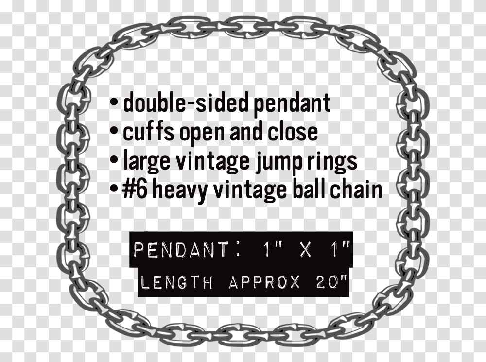 Size Ball Chain Necklace Featuring A Double Sided Chain Circle Vector, Path, Hip Transparent Png
