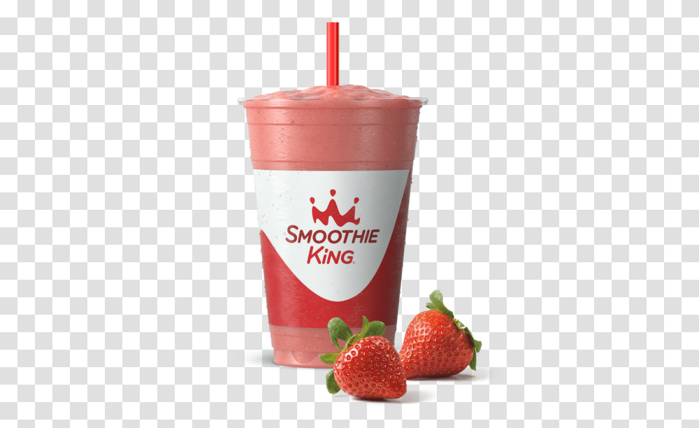 Sk Slim The Shredder Strawberry With Ingredients Smoothie King Strawberry Smoothie, Juice, Beverage, Drink, Fruit Transparent Png