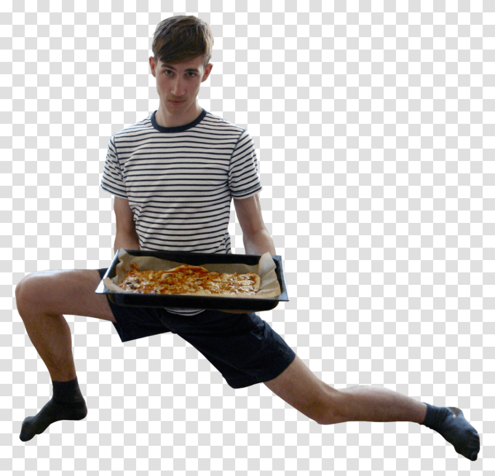 Skalgubbar Pizza Man, Shorts, Food, Person Transparent Png