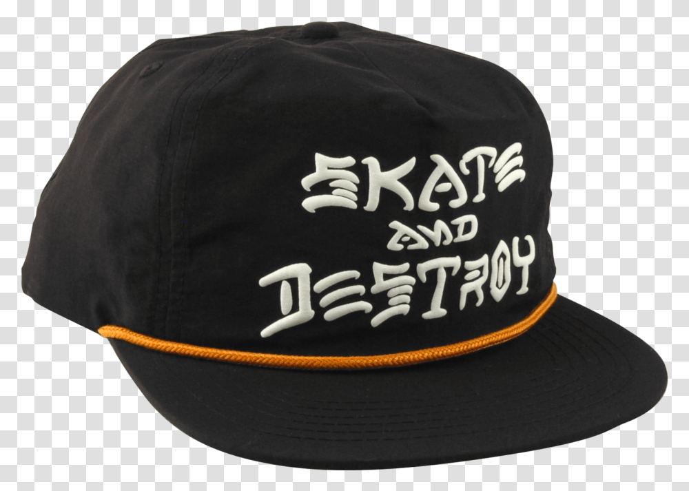 Skate And Destroy Thrasher, Apparel, Baseball Cap, Hat Transparent Png