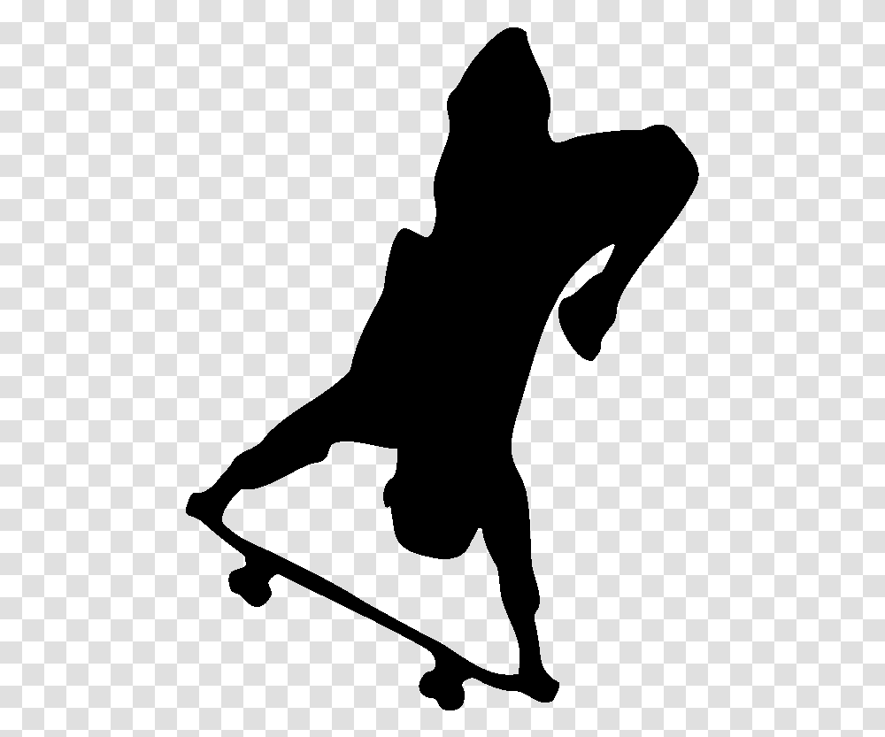 Skateboard Silhouette, Gray, World Of Warcraft Transparent Png