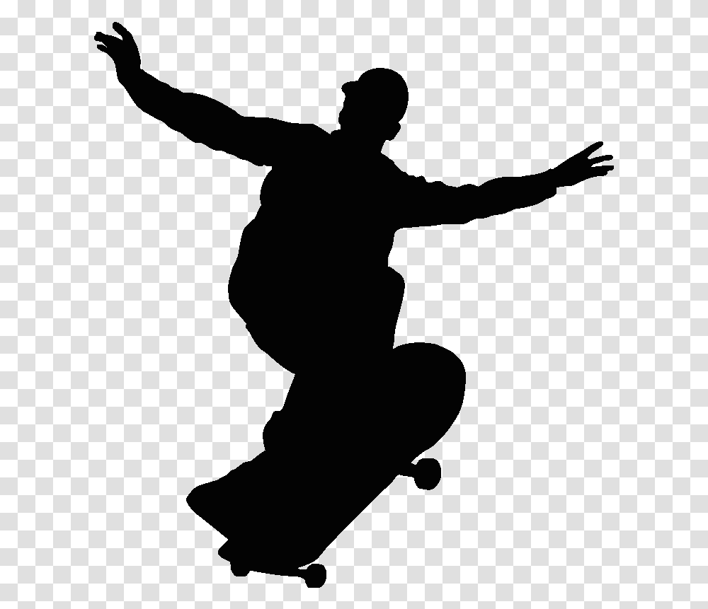 Skateboard, Silhouette, Person, Human, Leisure Activities Transparent Png
