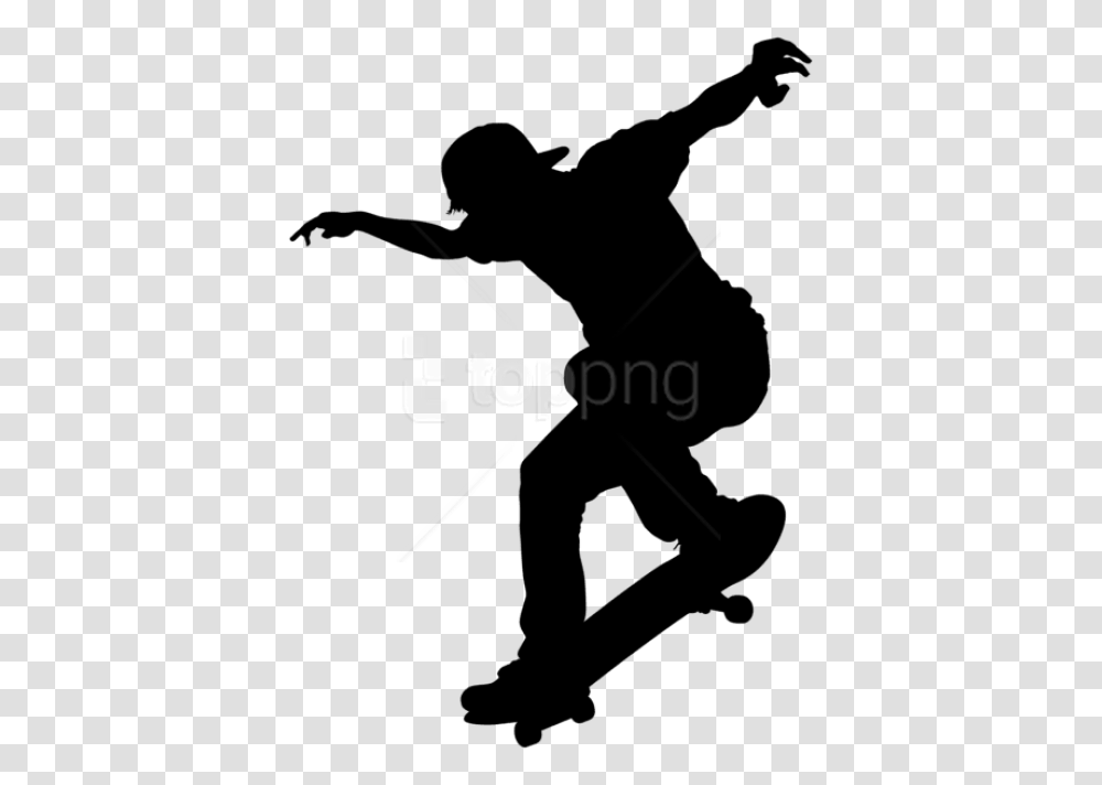 Skateboarding, Ninja, Person, Human, Silhouette Transparent Png
