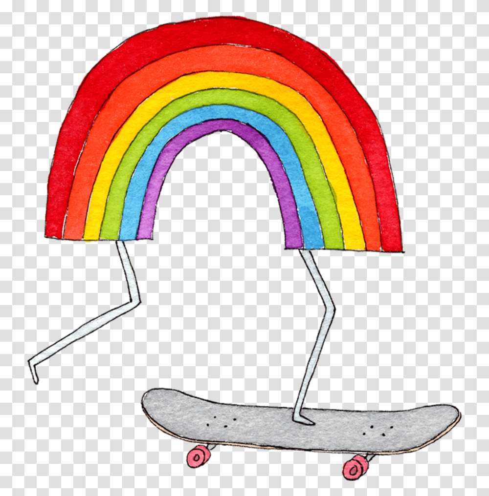 Skateboarding Rainbow, Apparel, Hat, Lamp Transparent Png