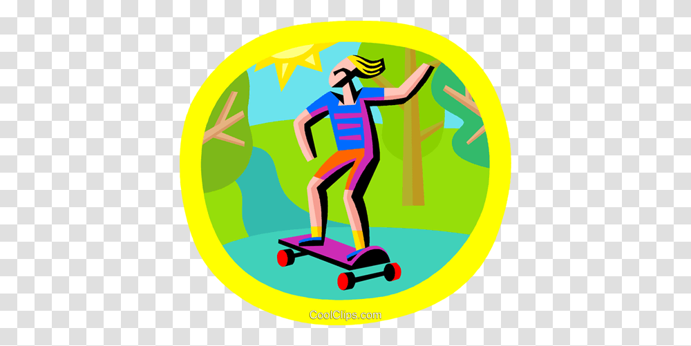 Skateboarding Royalty Free Vector Clip Art Illustration Symbol, Leisure Activities, Logo Transparent Png