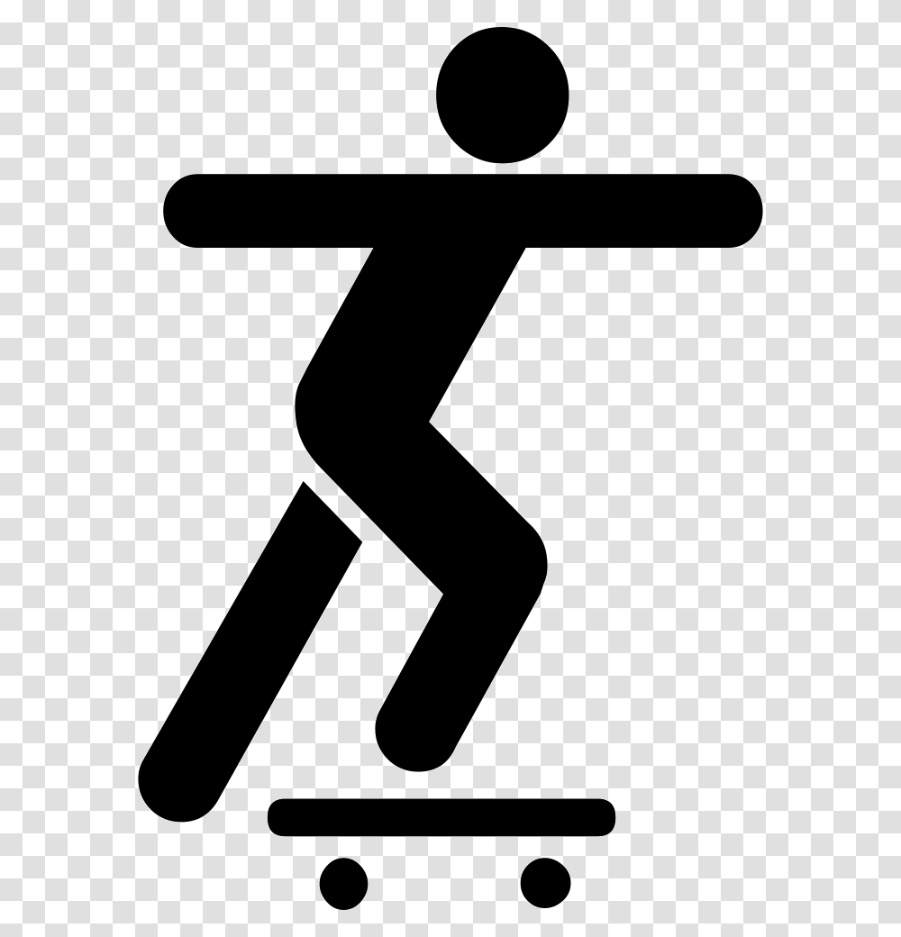 Skating Silhouette Skateboarder Clipart, Working Out, Sport, Exercise, Fitness Transparent Png