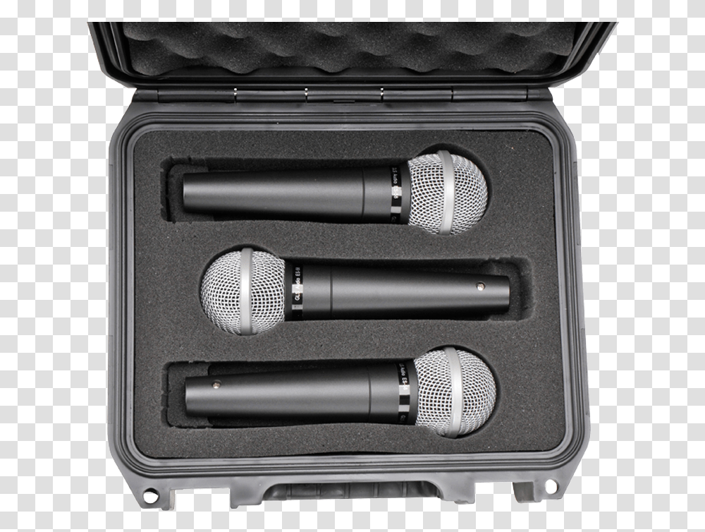 Skb Iseries 0907 Three Mic Case Makeup Brushes, Electrical Device, Microphone Transparent Png