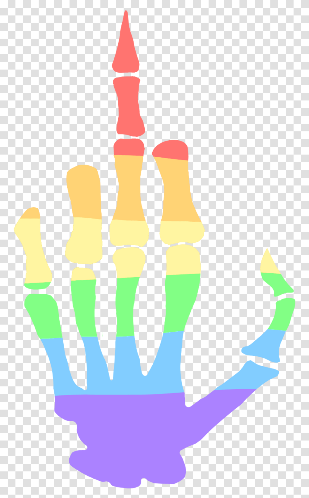 Skeletal Middle Finger Pride Flags I Middle Finger, Cutlery, Figurine Transparent Png