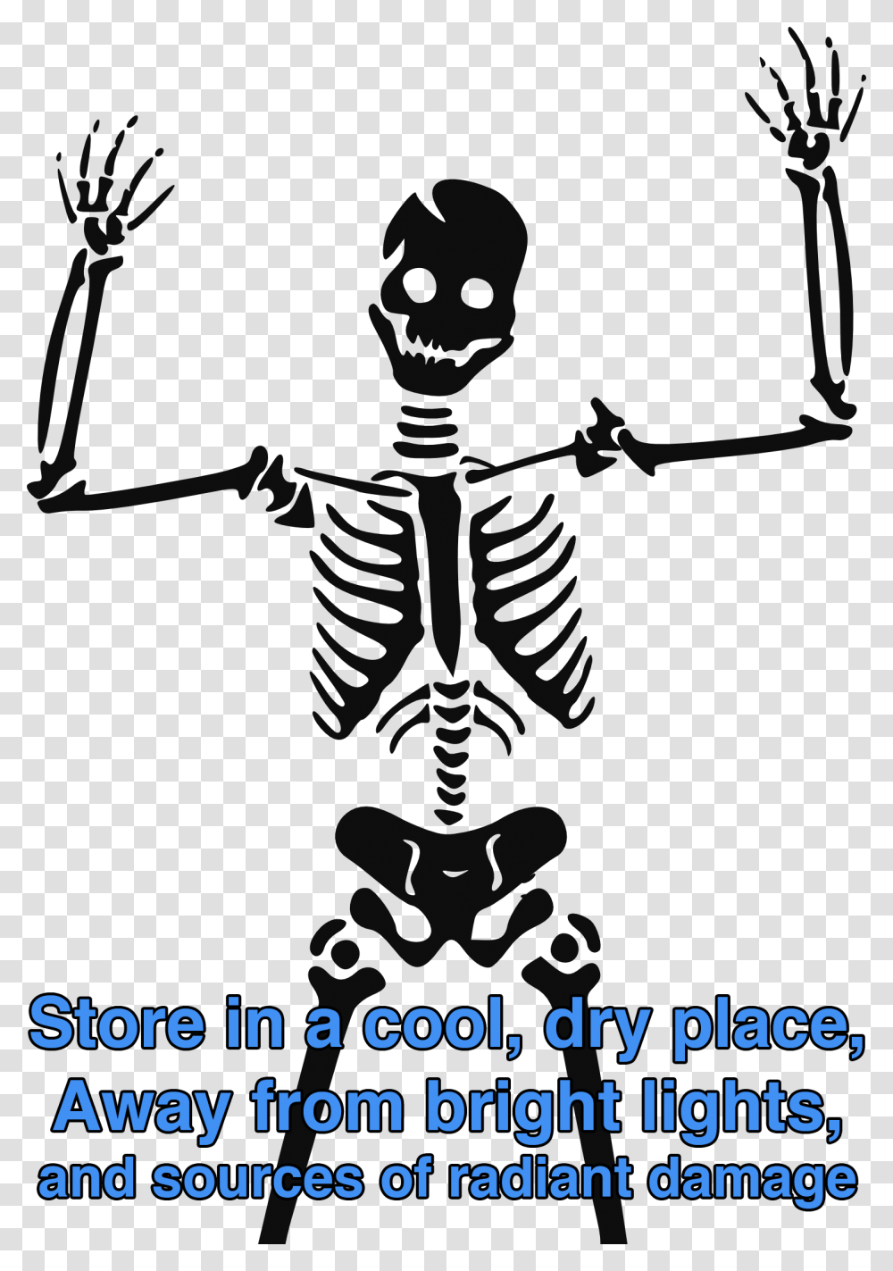 Skeletal Storage Skeleton Clipart, Stencil, Drawing Transparent Png