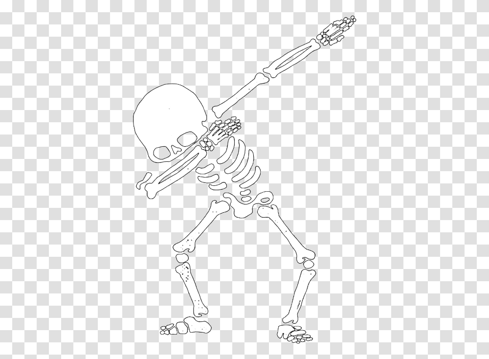 Skeleton Dab Cartoons Skeleton Dab, Person, Human, Leisure Activities, Stencil Transparent Png