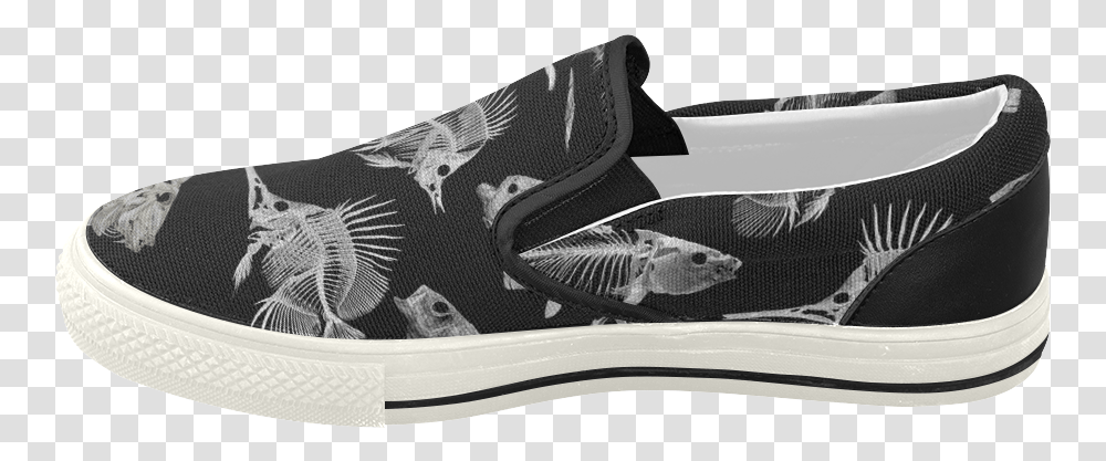 Skeleton Fish Women's Slip On Canvas Shoes Fish Skeleton, Apparel, Footwear, Sneaker Transparent Png