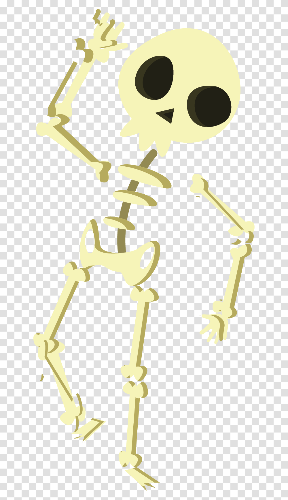 Skeleton Halloween Skull Silhouette Dot, Utility Pole, Key, Rattle, Cutlery Transparent Png