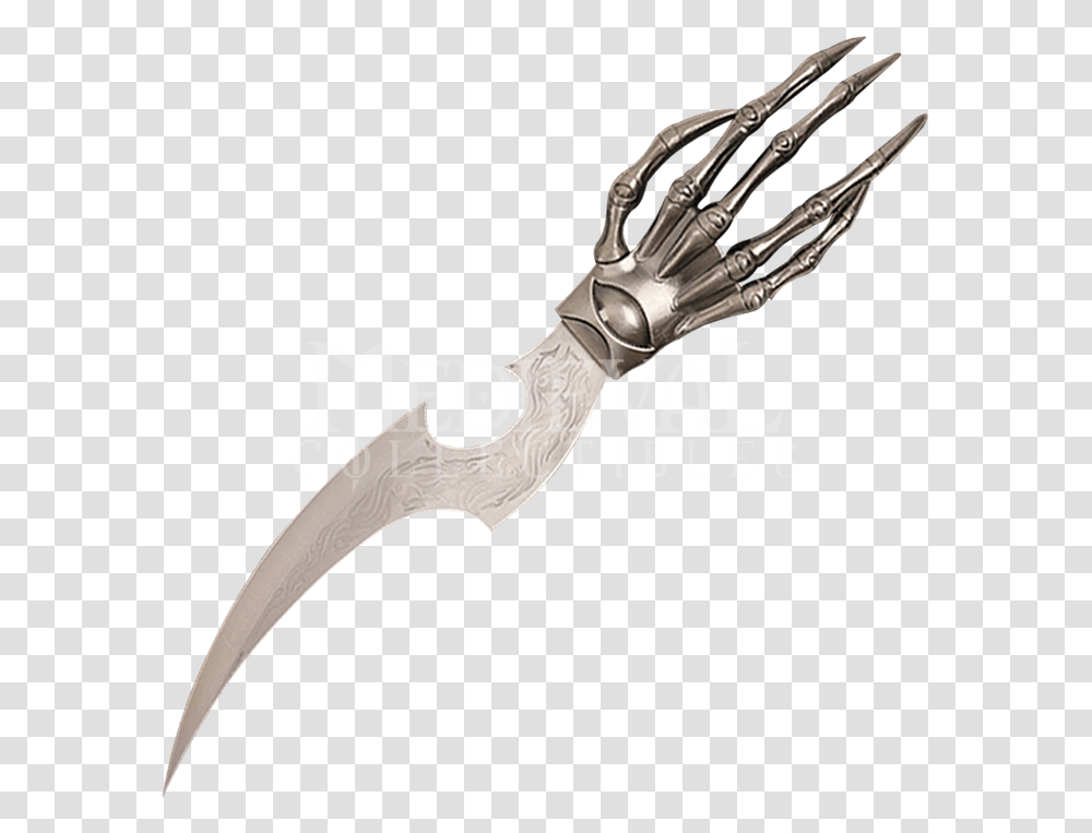 Skeleton Hand Dagger Blade, Weapon, Weaponry, Knife, Hammer Transparent Png