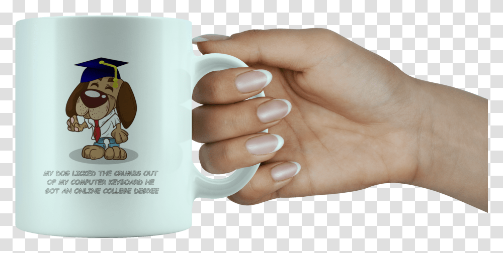 Skeleton Hand Holding Mug, Person, Human, Coffee Cup, Nail Transparent Png