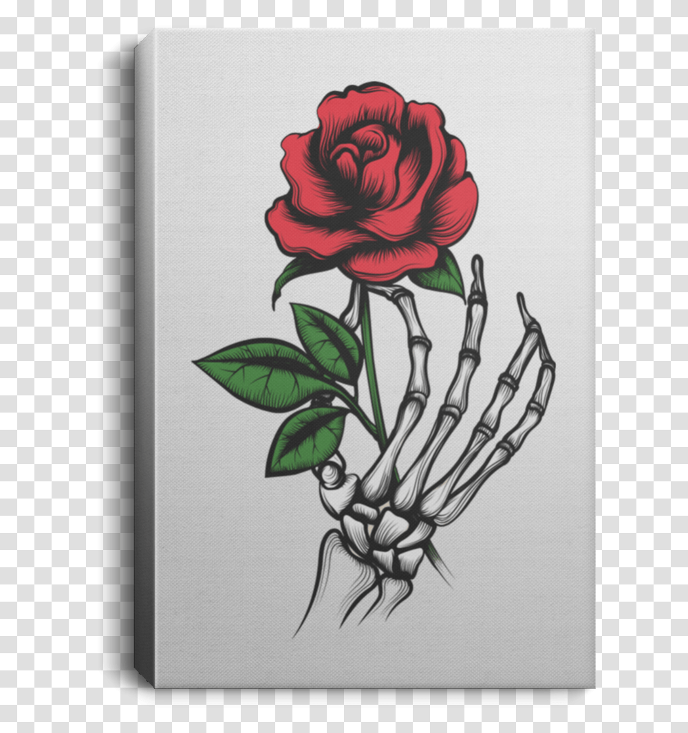Skeleton Hand Rose Portrait Canvas Tatuajes De Rosas En La Mano, Floral Design, Pattern Transparent Png