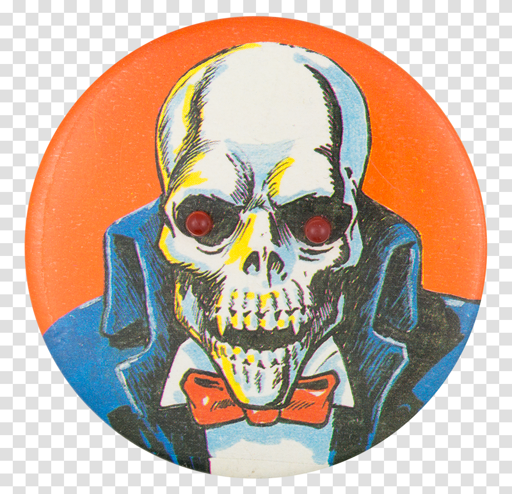 Skeleton In Bow Tie Art Button Museum, Logo, Trademark, Badge Transparent Png