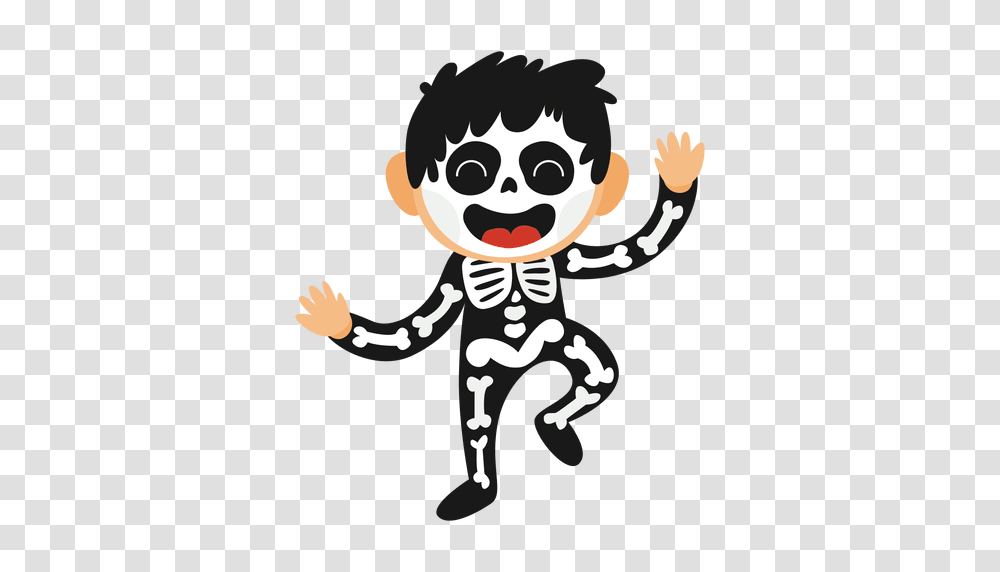 Skeleton Kid Halloween Costume, Face, Stencil, Performer, Elf Transparent Png