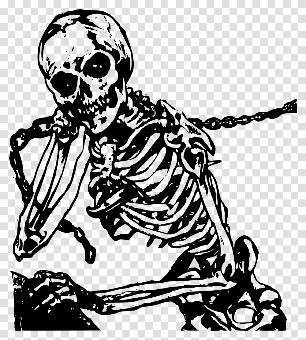 Skeleton Man Clip Arts Skeleton Black And White, Gray, World Of Warcraft Transparent Png