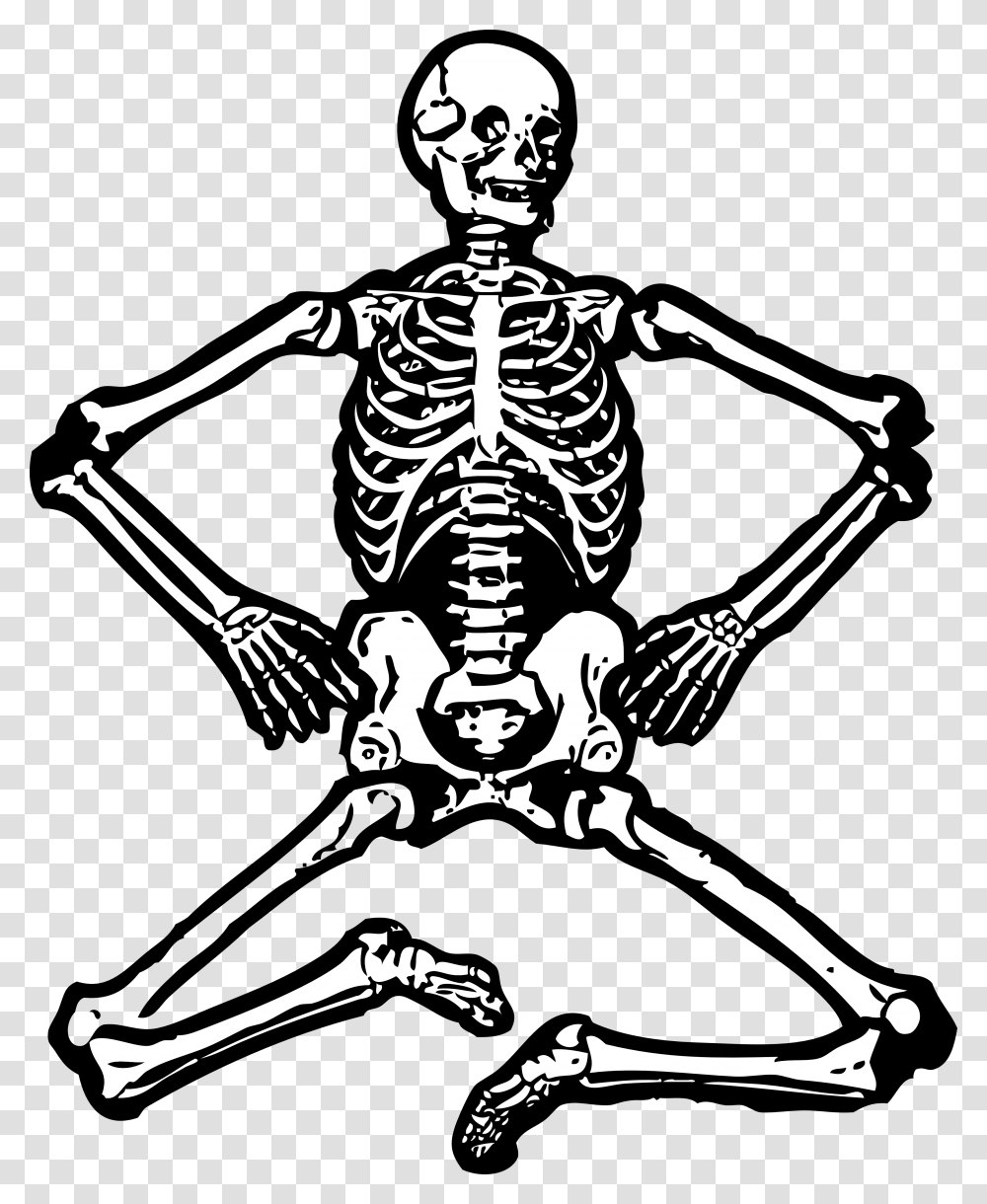 Skeleton, Person, Stencil, Drawing Transparent Png