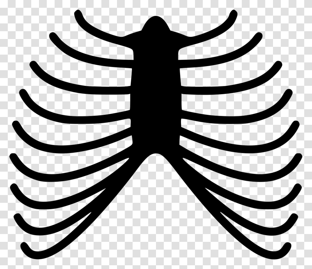 Skeleton Ribs Icon Free Download, Silhouette, Label, Stencil Transparent Png