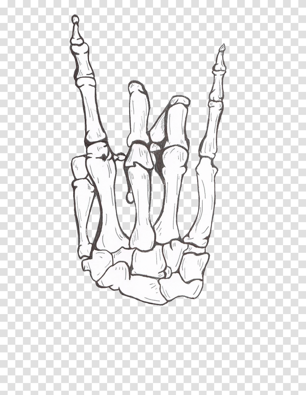 Skeleton Rock And Roll Hand, X-Ray, Ct Scan, Medical Imaging X-Ray Film Transparent Png
