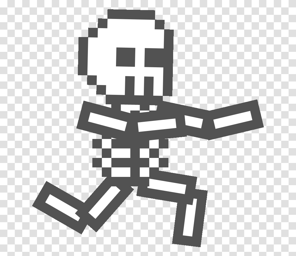 Skeleton Running Spritesheet By Maskedbarista Minecraft Aquamarine, Cross, Symbol, Stencil, Logo Transparent Png