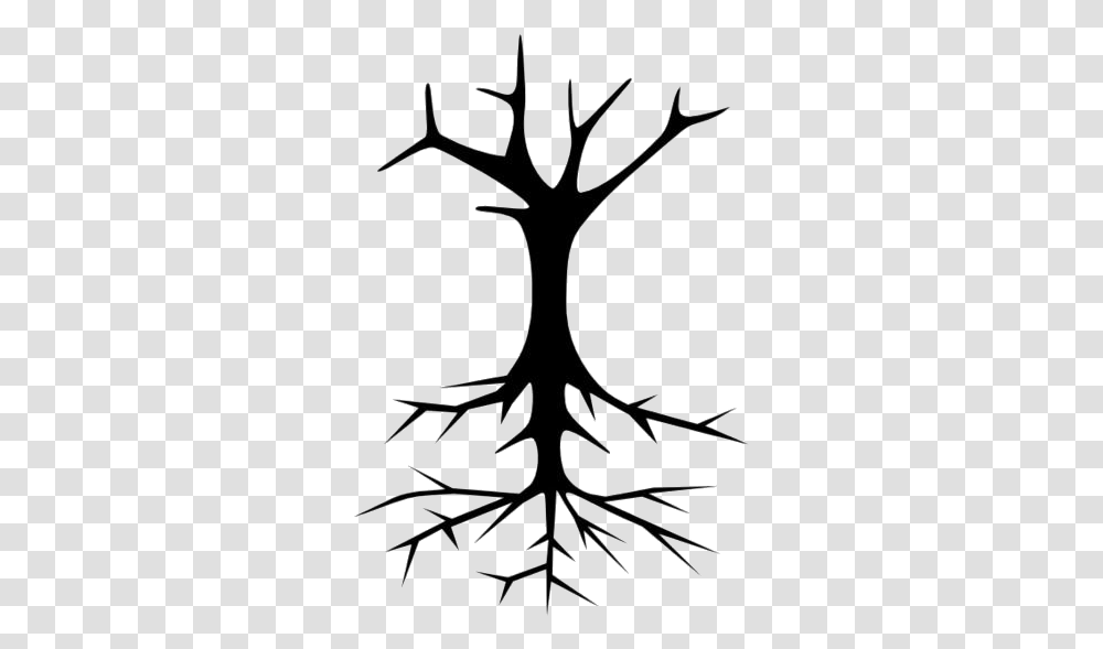 Skeleton Tree Silhouette Clip Art Tree Root Cause Analysis, Plant, Cross, Stencil Transparent Png
