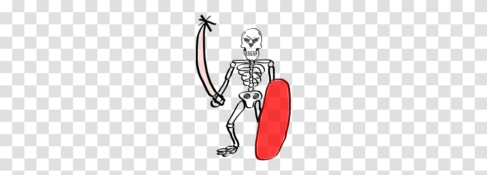 Skeleton With Sword And Sheild Clip Art Transparent Png