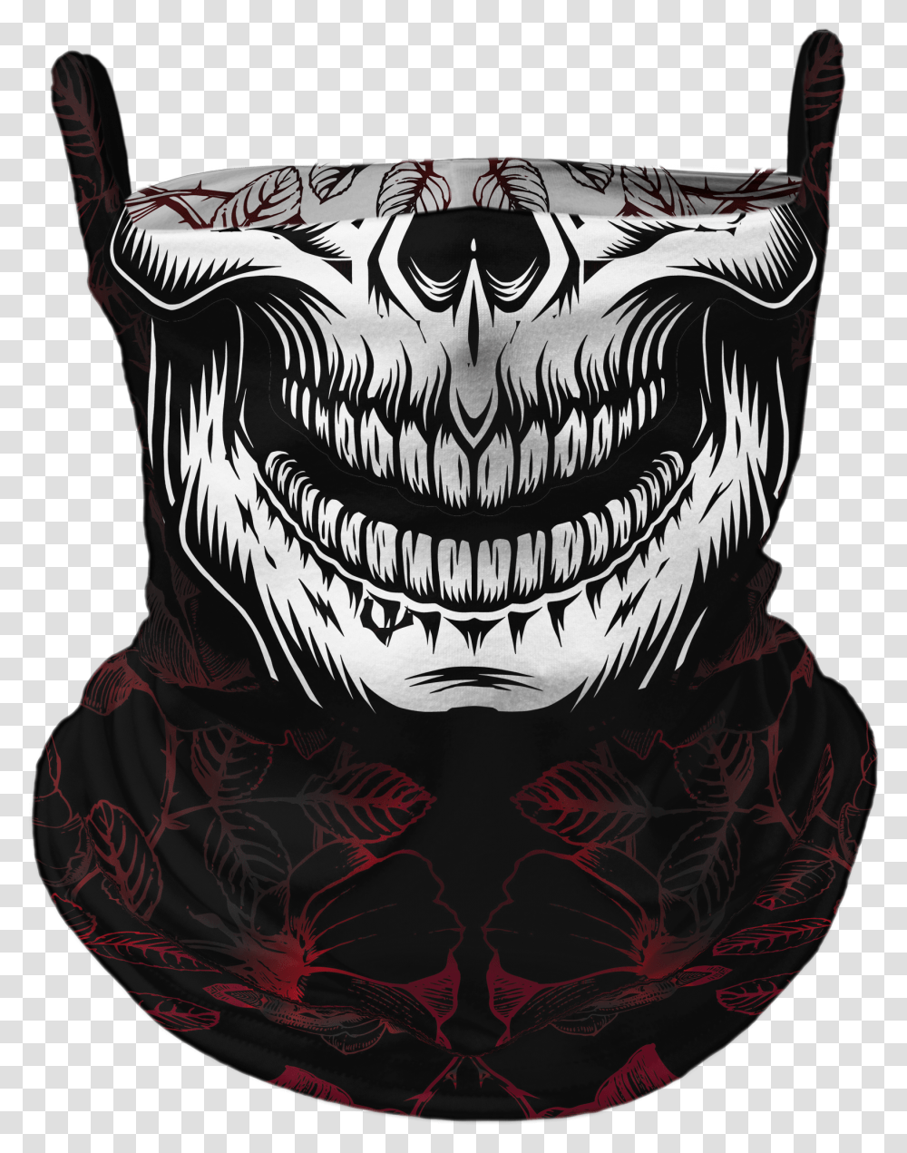 Skeletor Roses Premium Fitted Neck Gaiter With Ear Support Skull Face Mask, Pillow, Cushion, Clothing, Symbol Transparent Png