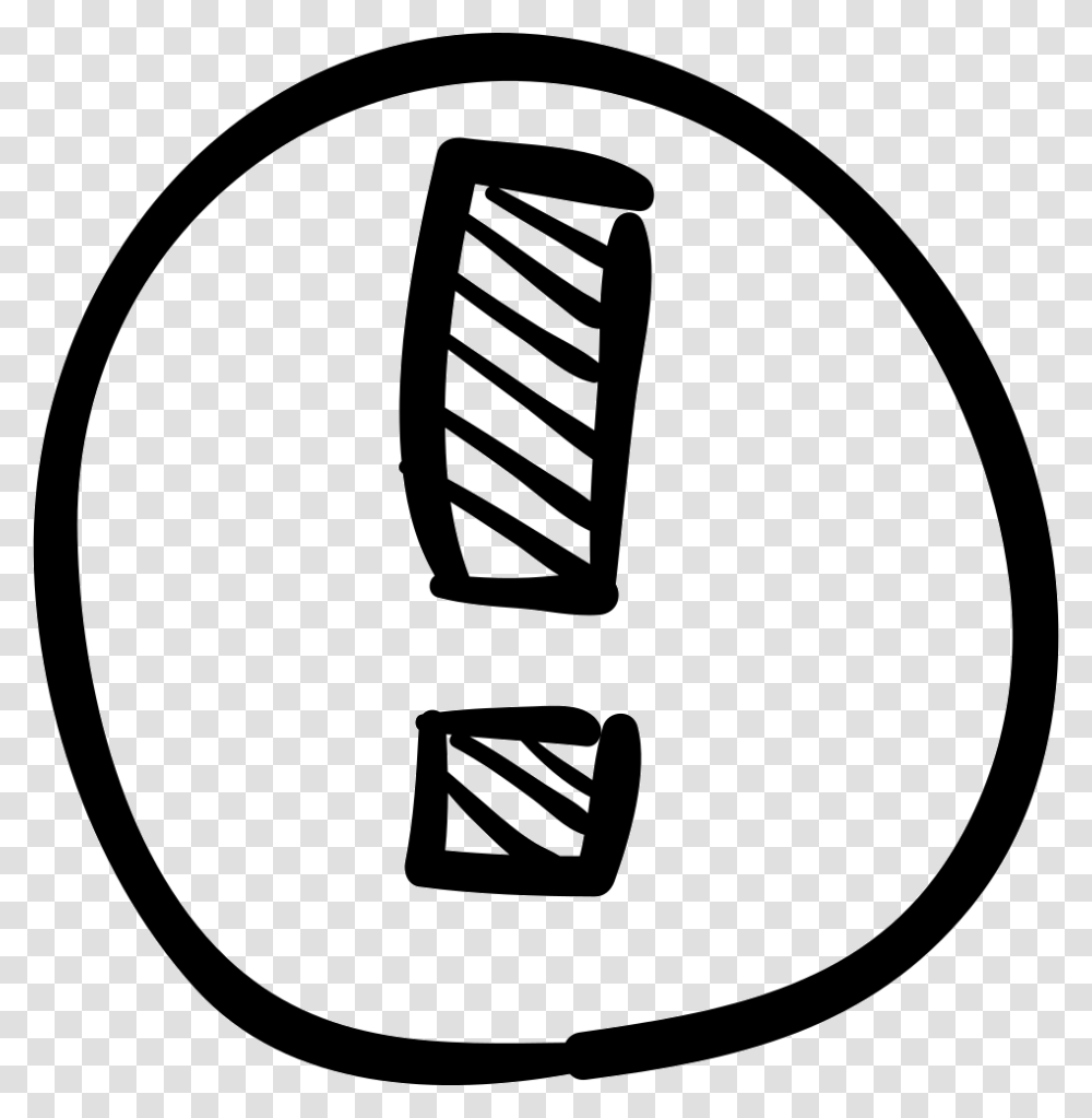 Sketch Circle Exclamation Mark Sketch, Label, Number Transparent Png