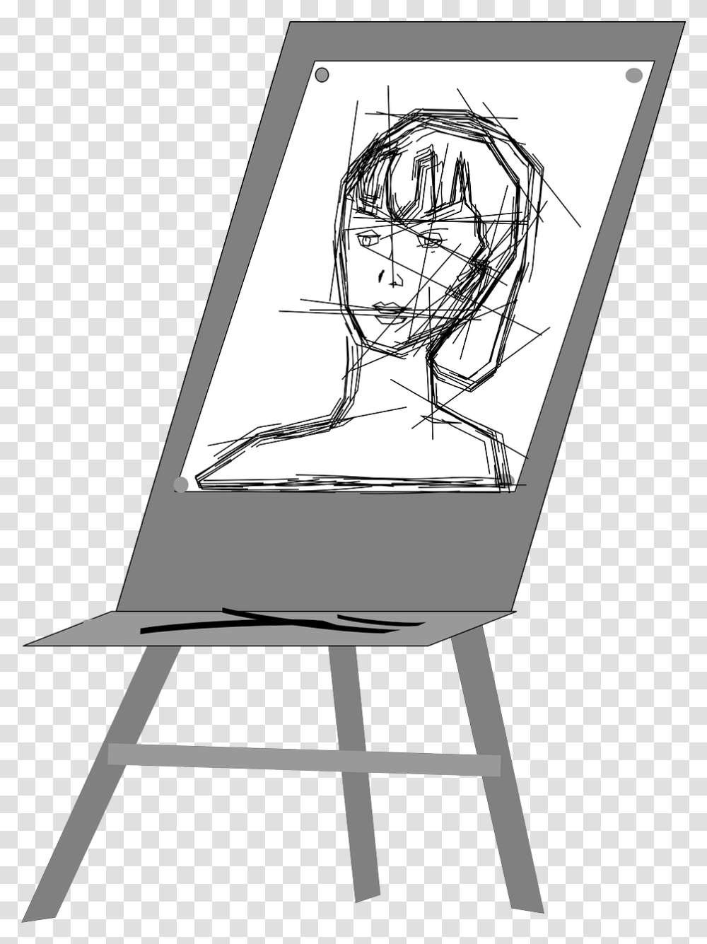 Sketch Clipart, Chair, Furniture, Drawing, White Board Transparent Png