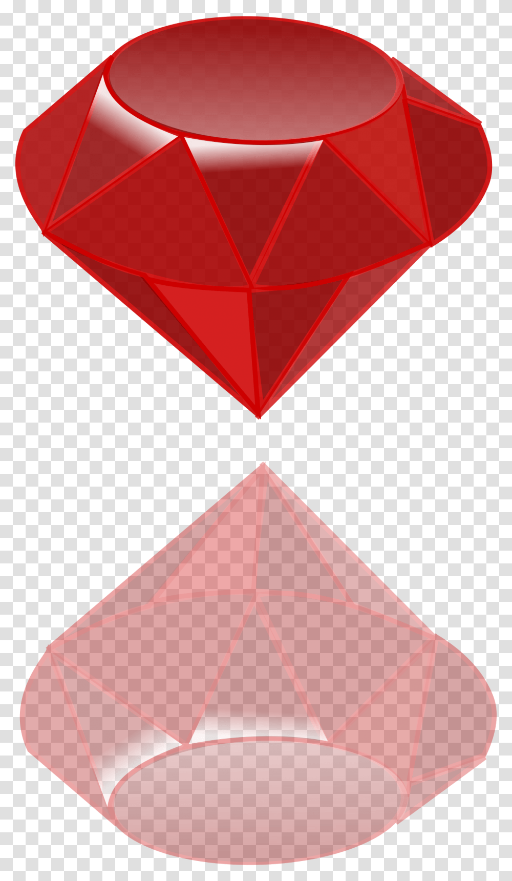 Sketch Clipart Ruby, Triangle, Lamp, Diamond, Gemstone Transparent Png