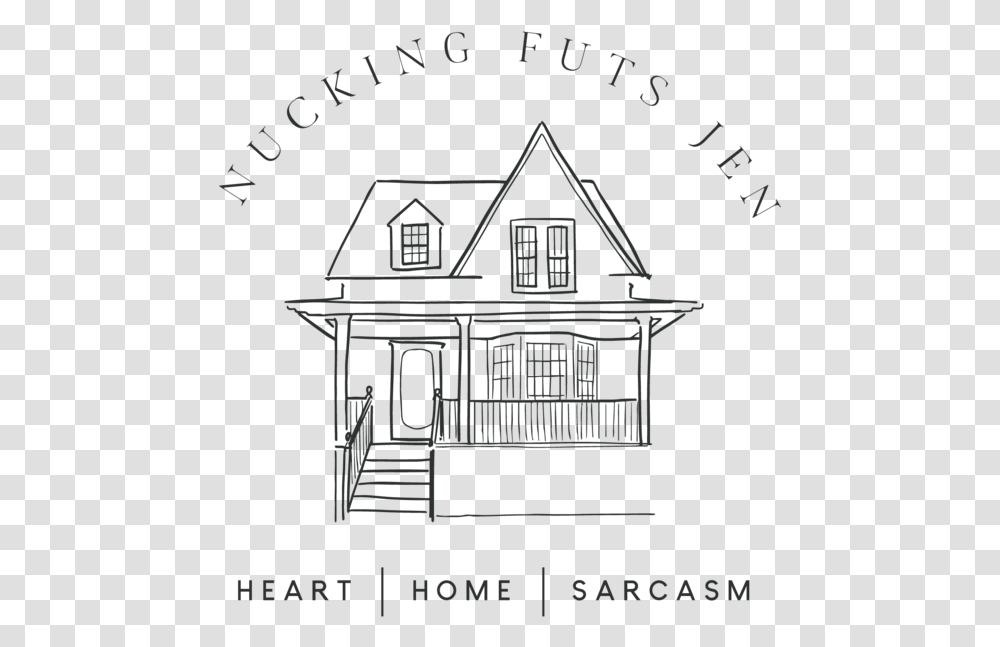 Sketch, Housing, Building, House, Villa Transparent Png