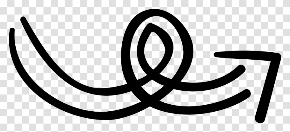 Sketch Loop Arrow Icon Arrow Sketch, Logo, Trademark, Snake Transparent Png