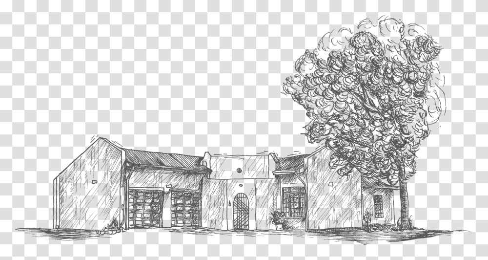 Sketch, Nature, Outdoors, Building, Plant Transparent Png