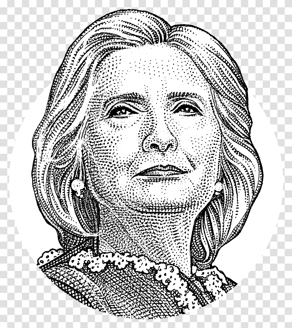 Sketch Of Hillary Clinton, Drawing, Person, Human Transparent Png
