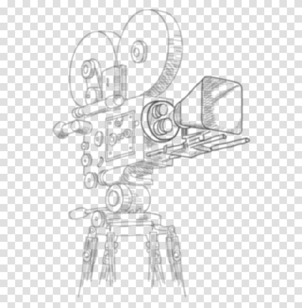 Sketch Of Shooting Camera, Microscope, Poster, Advertisement Transparent Png