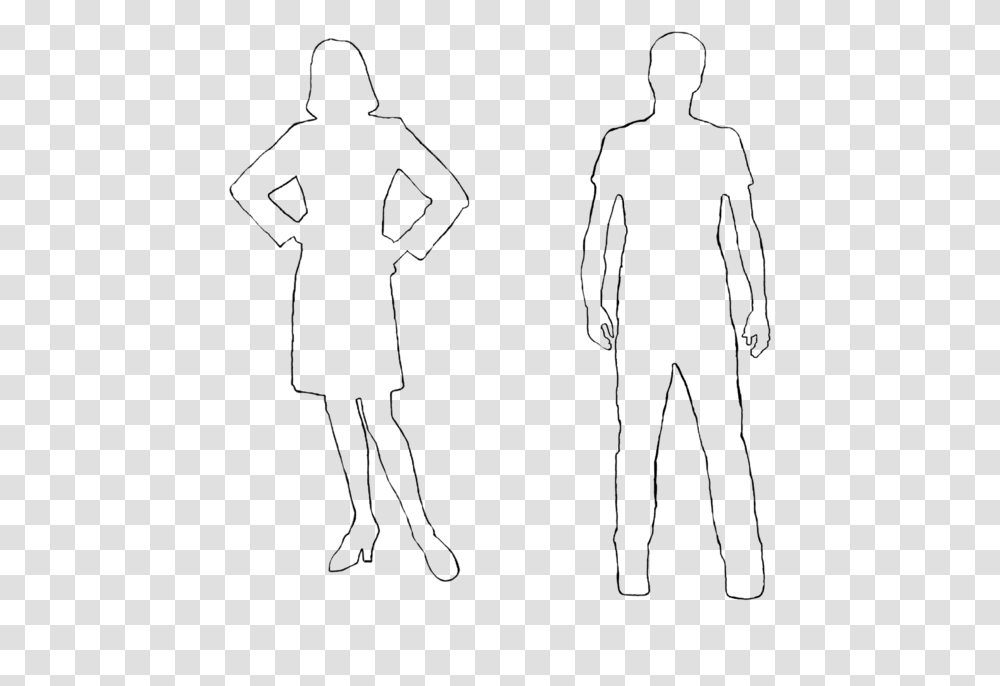 Sketch, Person, Silhouette, Sleeve Transparent Png