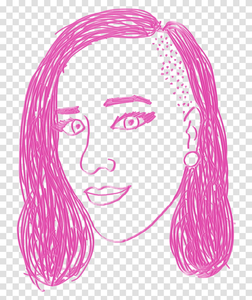 Sketch, Purple, Hair Transparent Png