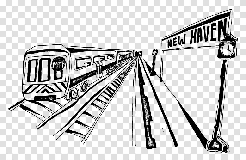 Sketch, Railway, Transportation, Train Track, Handrail Transparent Png