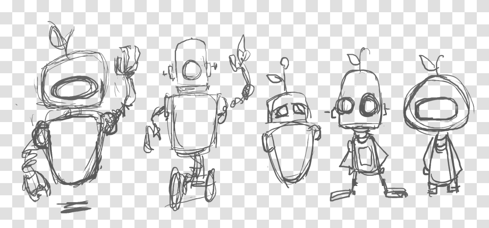 Sketch, Robot Transparent Png