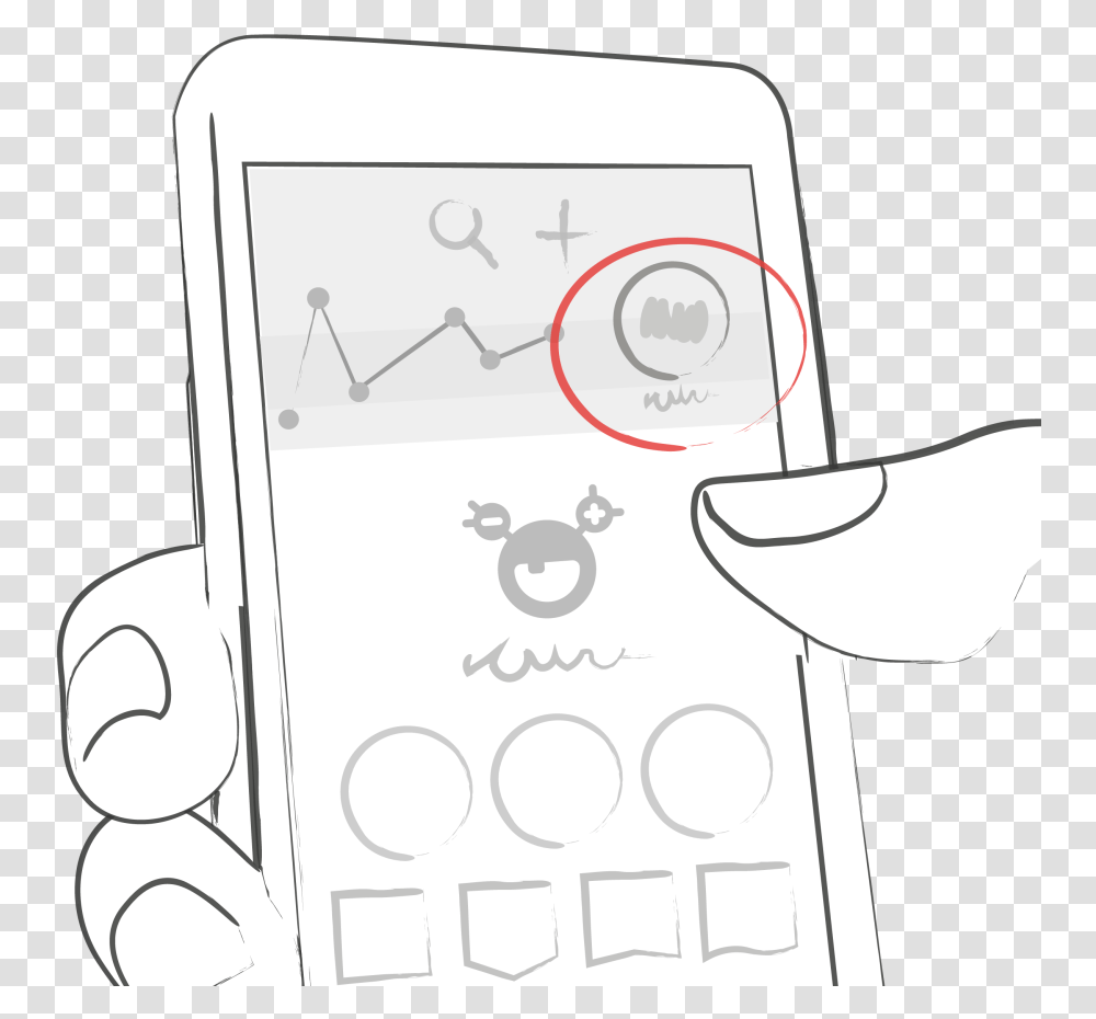 Sketch Showing Mysugr Logbook S Estimated Hba1c Feature Mysugr, Electronics, Ipod, Phone, Number Transparent Png