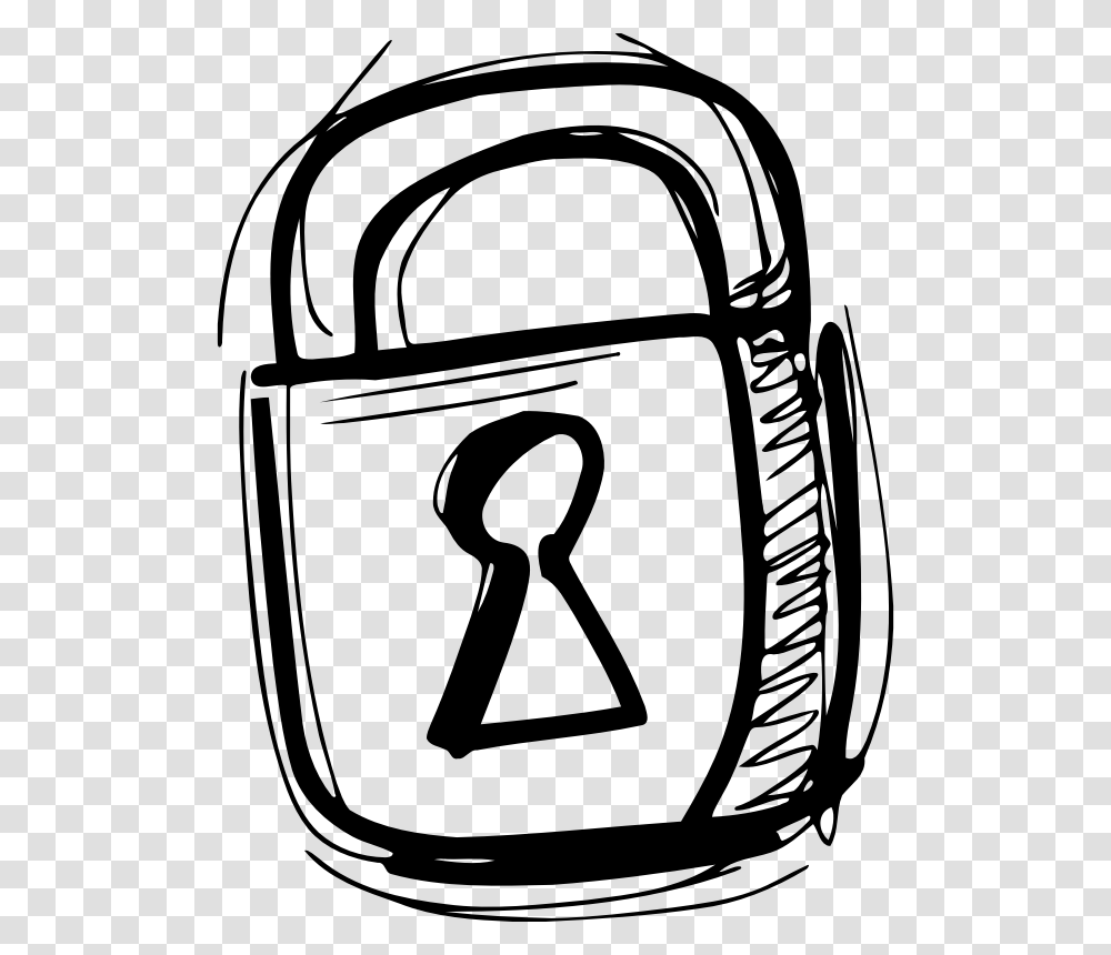 Sketched Lock Lock And Key, Gray, World Of Warcraft Transparent Png