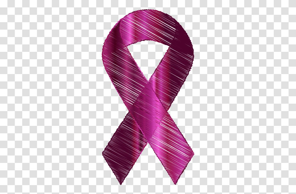 Sketched Pink Ribbon Free Svg Silk, Purple, Sash, Clothing, Apparel Transparent Png