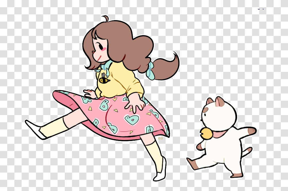 Sketcheddy Transparentso Cute Cute Bee And Puppycat, Outdoors, Kneeling Transparent Png