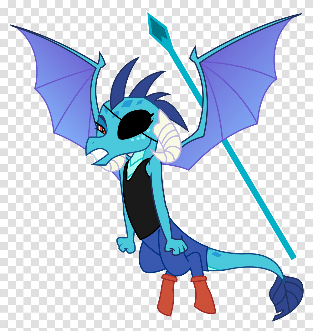 Sketchmcreations Dragon With Eye Patch Transparent Png