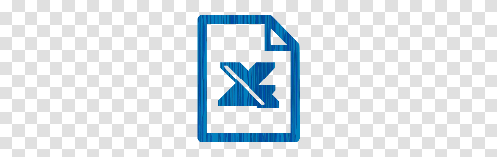 Sketchy Blue Excel Icon, Logo, Trademark Transparent Png