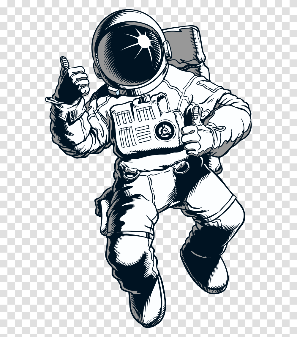 Sketsa Astronot, Person, Human, Astronaut Transparent Png