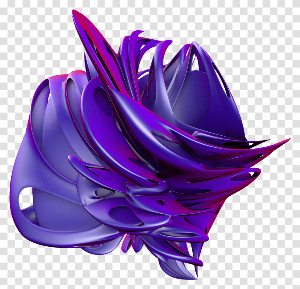 Skew 105 Warped 3d Shapes Abstract Stock Art By Chroma Illustration, Purple, Helmet Transparent Png